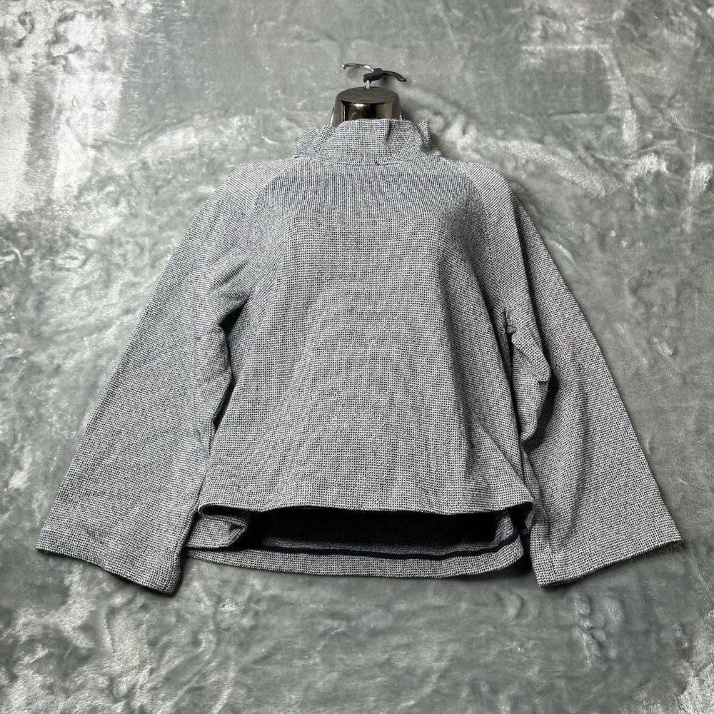 THEORY‎ Sweater Women Size Medium Knit Regal Wool Mock Neck Grey